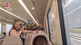 Tren interurbano MéxicoToluca realiza por primera vez su recorrido de Zinacantepec a Santa Fe [upl. by Pomfret]