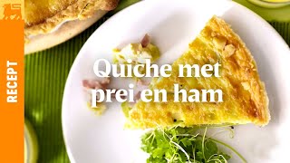 Quiche met prei en ham [upl. by Esinehc]