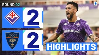 FiorentinaLecce 22  A fourgoal thriller in Florence Goals amp Highlights  Serie A 202324 [upl. by Ilojne]