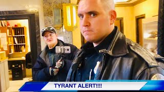 must seeTyrant Alert WALK OF SHAME 1st amendment audit FAIL  DETAINED [upl. by Aremihc]