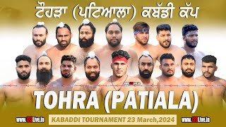 🔴 Live Tohra Patiala Kabaddi Tournament 23032024www123Livein [upl. by Nedarb]