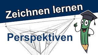 Perspektiven zeichnen lernen  Perspektivisches Zeichnen amp Malen  Übungen zum Mitmachen  DrawTut [upl. by Kayne]