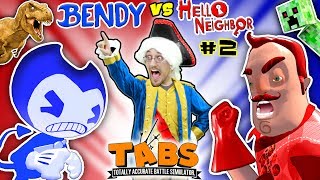 HELLO NEIGHBOR BEDTIME STORY Pt 2 TABS COMPETITION  BENDYS vs MART w MINECRAFT FGTEEVTHE END [upl. by Rollins]