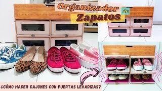 ORGANIZADOR DE ZAPATOS CON PUERTAS LEVADIZAS 😱 Como hacer Organizador de Zapatos 👠👞 JazzCrafts 🎨 [upl. by Sadirah145]