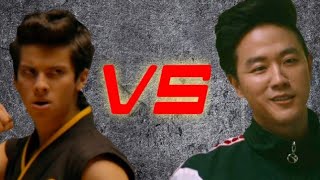 Miguel vs Kyler Season 3 Cobra Kai fight with healthbars REMASTERED [upl. by Janeta]