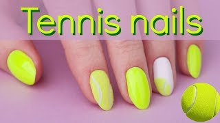 How to Tennis ball nailart  Easy nail design tutorial [upl. by Eirroc389]