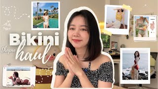 SHOPEE HAUL  Đi biển mặc gì  Review bikini hè 2024 [upl. by Dachia114]