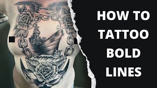 How To Tattoo Bold Lines [upl. by Yroggerg]