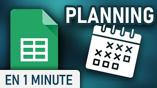 Créer un PLANNING de CONGÉS sur Google Sheets [upl. by Luana]