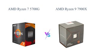 AMD Ryzen 7 5700G vs Ryzen 9 7900X Best Desktop Processors Comparison ⚡🔥 [upl. by Sehcaep552]