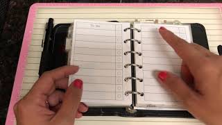 Pocket Filofax Saffiano  October Setup [upl. by Malinin698]