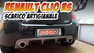 Renault Clio RS con terminale di scarico realizzato artigianalmente by 9000 Giri Milano [upl. by Onoitna]