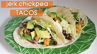 How to Make Jerk Chickpea Tacos with Melon Salsa  Healthy  Vegan [upl. by Odnalo]