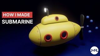 Blender modeling  3d modeling process  Submarine [upl. by Yahska]