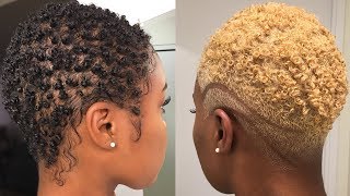 How to Safely Bleach Natural Hair Black to Blonde  Dyeing Short Natural Hair  Nia Hope [upl. by Nnayar]