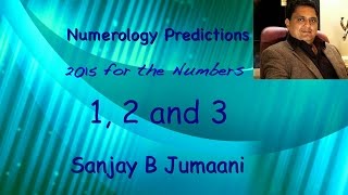 Numerology Predictions 2015 for numbers 1 2 and 3 by Sanjay B Jumaani [upl. by Adnilrem]