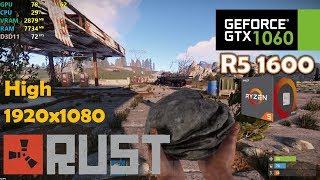 GTX 1060  RUST Release Version ❗️ Ryzen 5 1600 ❗️  1080p quotHighquot settings [upl. by Ennasil]