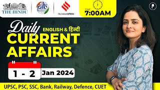 1  2 January Current Affairs 2024  Daily Current Affairs  Current Affairs Today [upl. by Hooker]