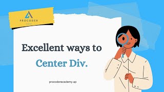 Excellent ways to Center Div CSS CSSTips [upl. by Eeloj511]