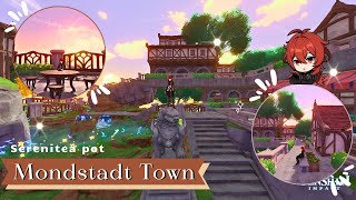 Mondstadt Town ✨  W ID   Serenitea Pot genshinimpact genshinteapot gaming games mondstadt [upl. by Akemihs351]