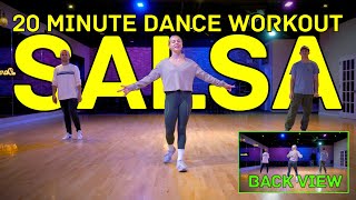 New 20 Minute Salsa Dance Workout 2023  Easy To Follow Along Back View [upl. by Akenahs]