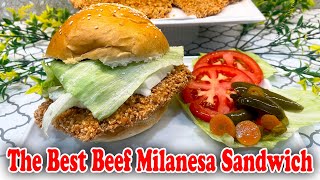 The Best Beef Milanesa Sandwich  Step by Step Recipe [upl. by Hump]