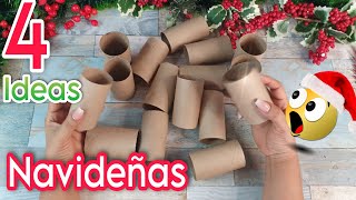 4 Ingeniosas Ideas Navideñas con MATERIALES RECICLADOS Fácil Rápido y Económico Navidad 2023 [upl. by Thalassa591]