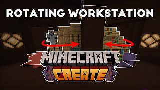 Rotating Workstation In Minecraft Create Mod [upl. by Htebi48]