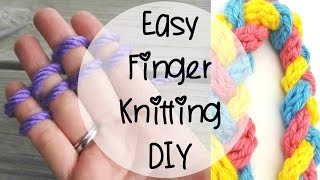 Learn How To Finger Knit Easy And Beginner Friendly [upl. by Assiar]