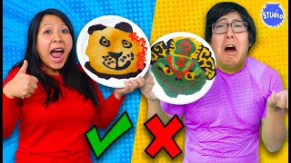 Kung Fu Panda PANCAKE ART CHALLENGE How to do DIY Pancake Art [upl. by Teews]