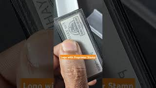 Proprietor Stamp Making with Logo DIY logostamp preinkstamp shortvideo [upl. by Renfred]