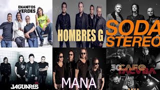 Lo Mejor Del Rock En Español De Los 80 y 90 Hombres G Mana Soda Estéreo Enanitos VerdesElefante [upl. by Ejrog]