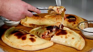 Pizza Calzone topli sendvic preklopljena pica 4 komada  Sašina kuhinja [upl. by Ecnarolf81]