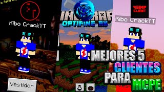 🤯💙TOP 5 CLIENTES PARA MINECRAFT PE 120 FPS 💹Android amp Windows💙 MINECRAFT BEDROCK 119MCPE😱 [upl. by Anaitat82]