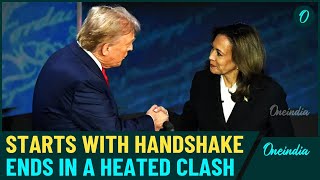 Intense First Half of Trump vs Harris Debate From a Diplomatic Handshake to a Heated Clash –Watch [upl. by Intruok]