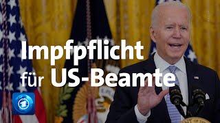 Impfung oder Maske Biden erhöht Druck auf USBeamte [upl. by Cora]