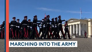 Reserve Officer Cadets pass out at Sandhurst after intense training course [upl. by Edahsalof]