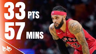 Gary Trent Jr Insane 57 Minutes Played in 3 OT  Toronto Raptors Vs Miami Heat [upl. by Pegg]