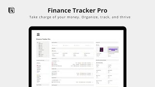 Finance Tracker Pro Walkthrough Notion Template [upl. by Dolan194]