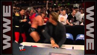 Arnold Schwarzenegger punches Triple H SmackDown [upl. by Adelbert]