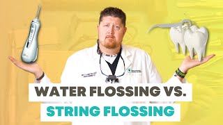 Water Flossing vs String Flossing  Which is Better [upl. by Blinnie]