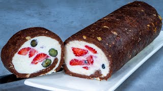 Cool off with this super fine roulade recipe Without oven and gas cooker [upl. by Dielle]