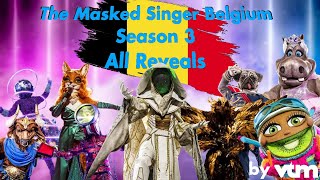 The Masked Singer Belgium Season 3 ALL REVEALS [upl. by Nolahp]