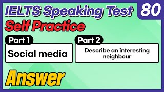 IELTS Speaking Test questions 80  Sample Answer [upl. by Andris16]