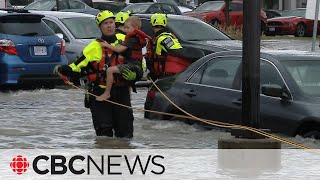 Roads reopened following heavy rain in Toronto area [upl. by Howlyn]