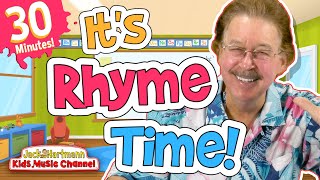 Its Rhyme Time  30 MINUTES of Fun Rhyming Songs for Kids  Jack Hartmann [upl. by Nothgiel]