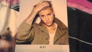 Justin Bieber Calendar 2016 Unboxing [upl. by Dnalyaw]