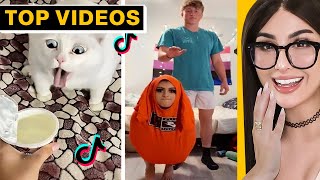 I Watch the Funniest TikToks While On the Toilet  SSSniperWolf [upl. by Nwahshar]