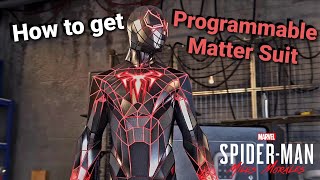 SPIDERMAN Miles Morales  How to unlock the Programmable Matter Suit [upl. by Anaeda]