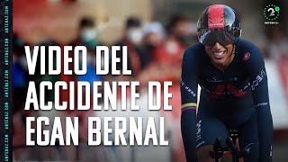 Video del momento exacto del accidente de Egan Bernal [upl. by Nnaeirelav795]